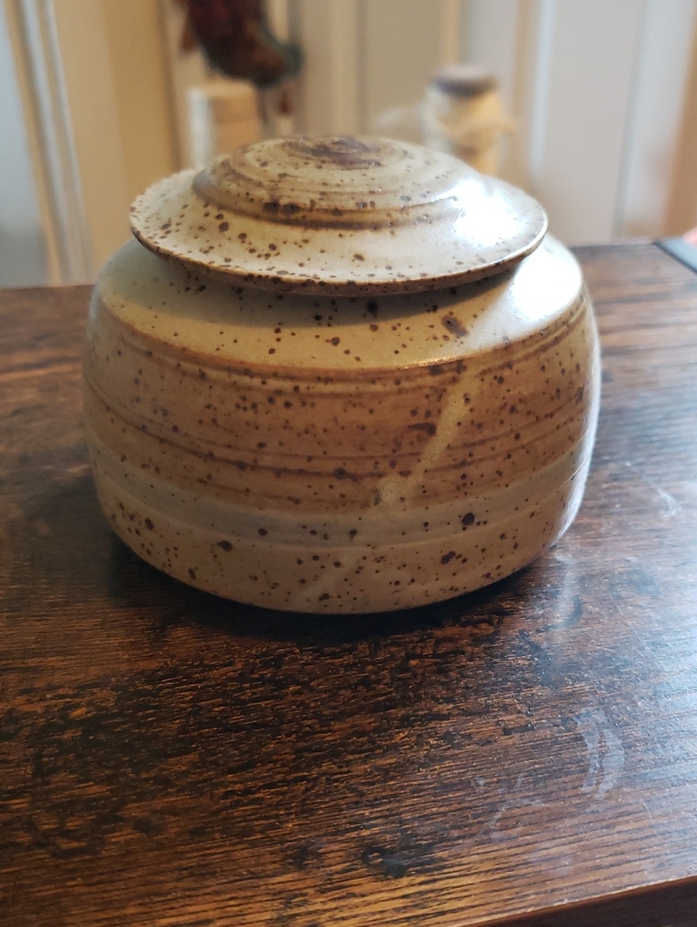 Signed Haas Pottery Studio Pottery Trinket Spice Jar - Picture 5 of 14